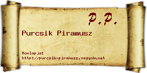 Purcsik Piramusz névjegykártya